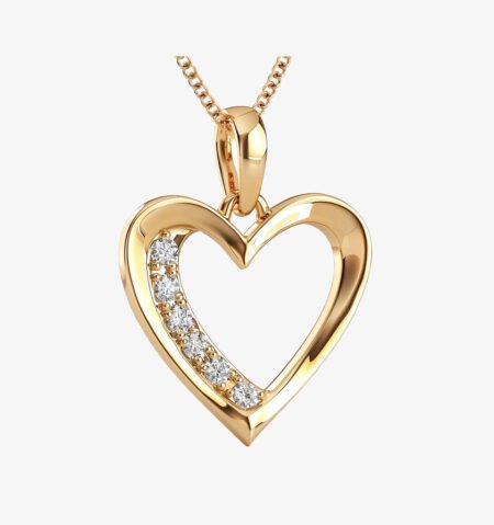 Gold Heart Locket Necklace