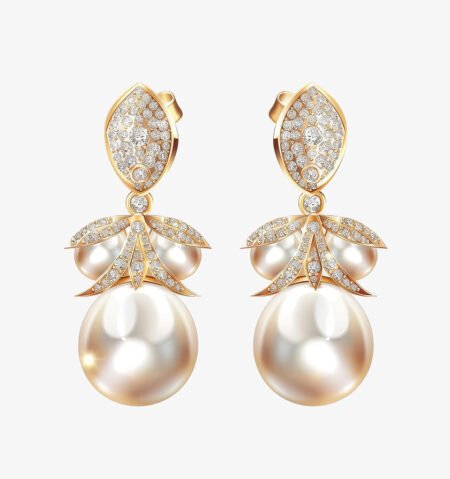 Pearl & Gold Drop Earrings